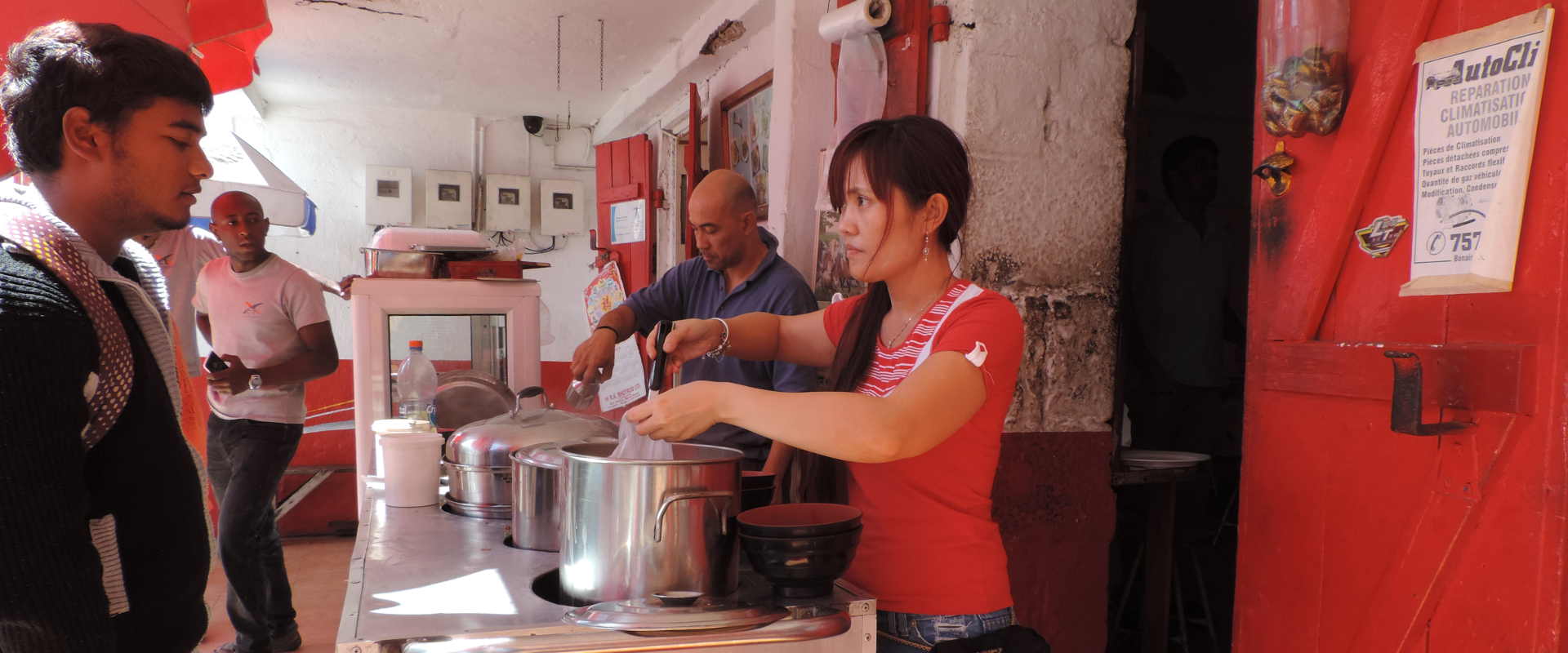 Albóndigas chinos comida callejera Mauricio