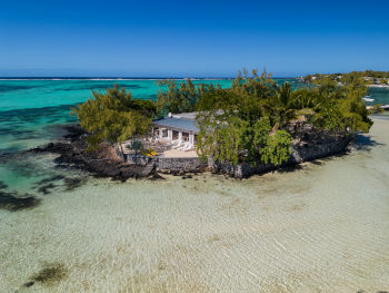 Villa l'Ilot in der Lagune von Roches Noires, Mauritius